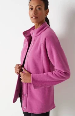 Fit Sherpa Fleece Snap-Front Jacket | Jjill