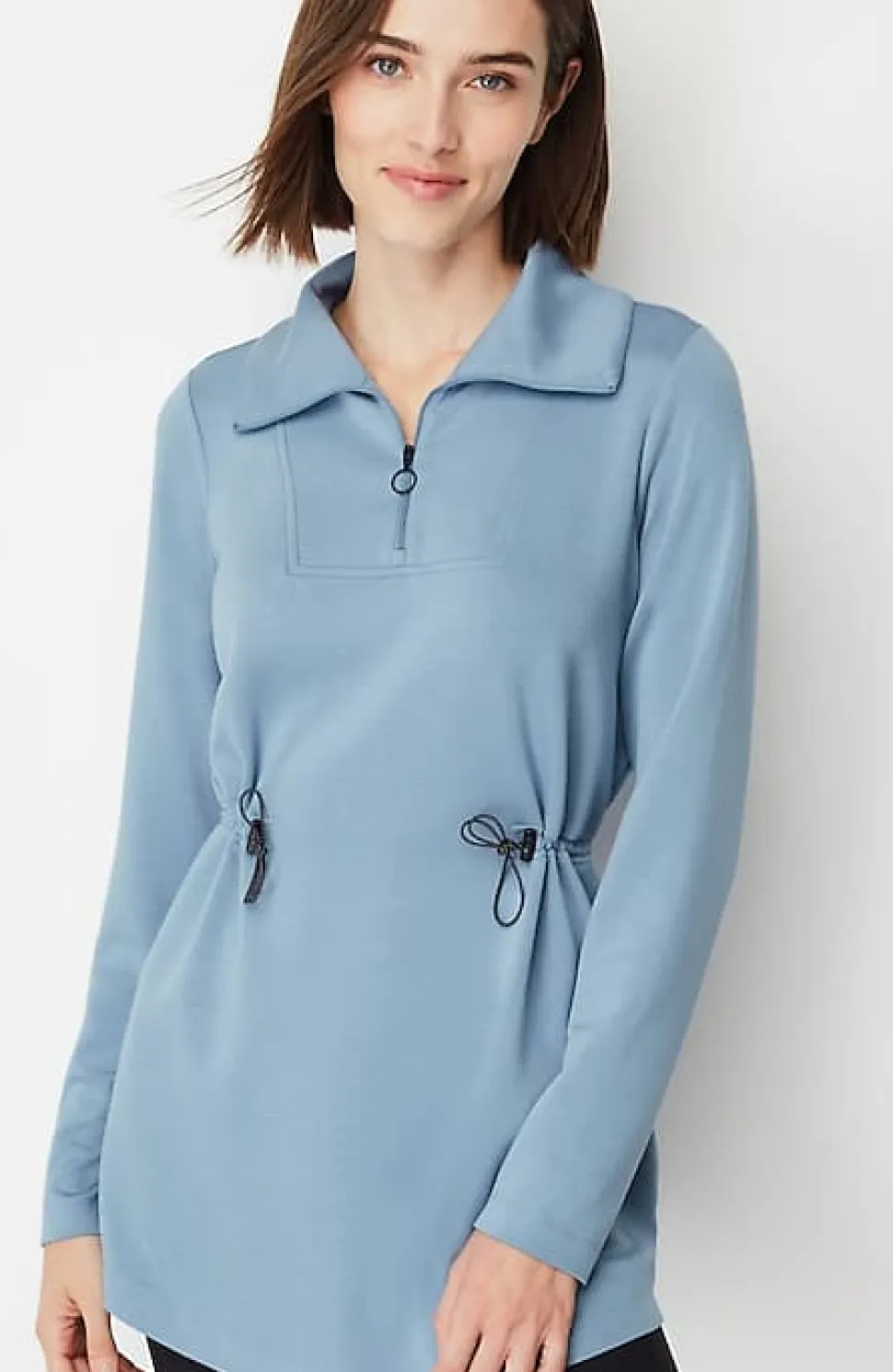 Fit Sleek Double-Knit Cinched-Waist Tunic | Jjill