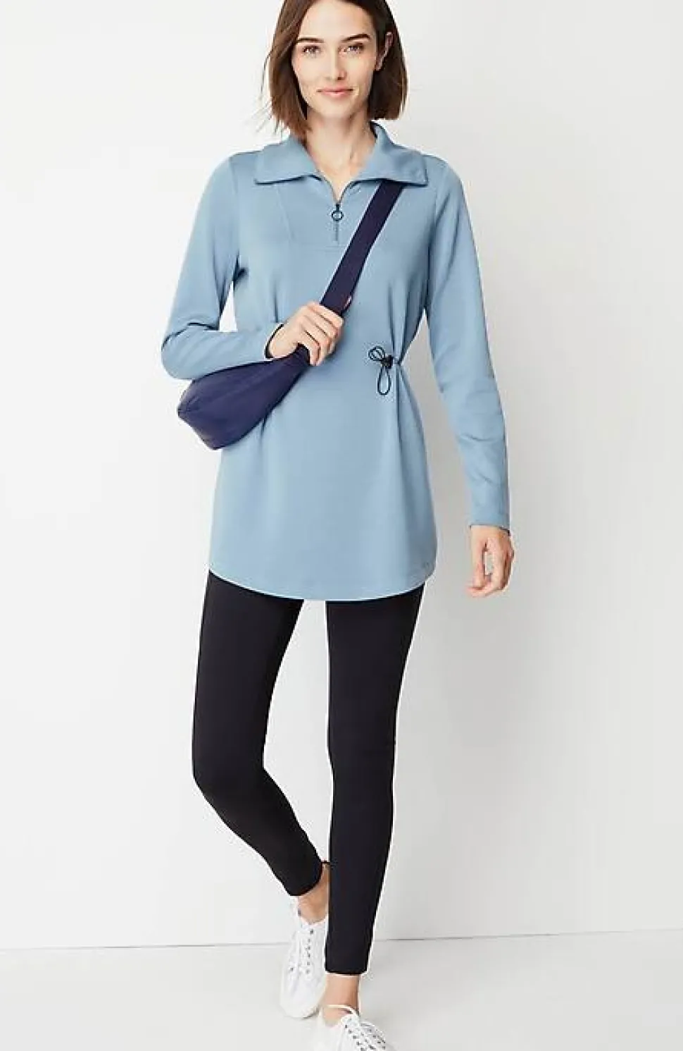 Fit Sleek Double-Knit Cinched-Waist Tunic | Jjill