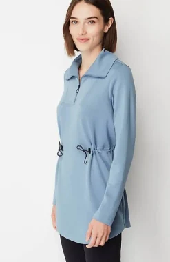 Fit Sleek Double-Knit Cinched-Waist Tunic | Jjill