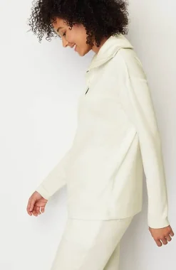 Fit Sleek Double-Knit Snap-Front Pullover | Jjill