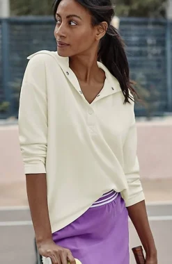 Fit Sleek Double-Knit Snap-Front Pullover | Jjill
