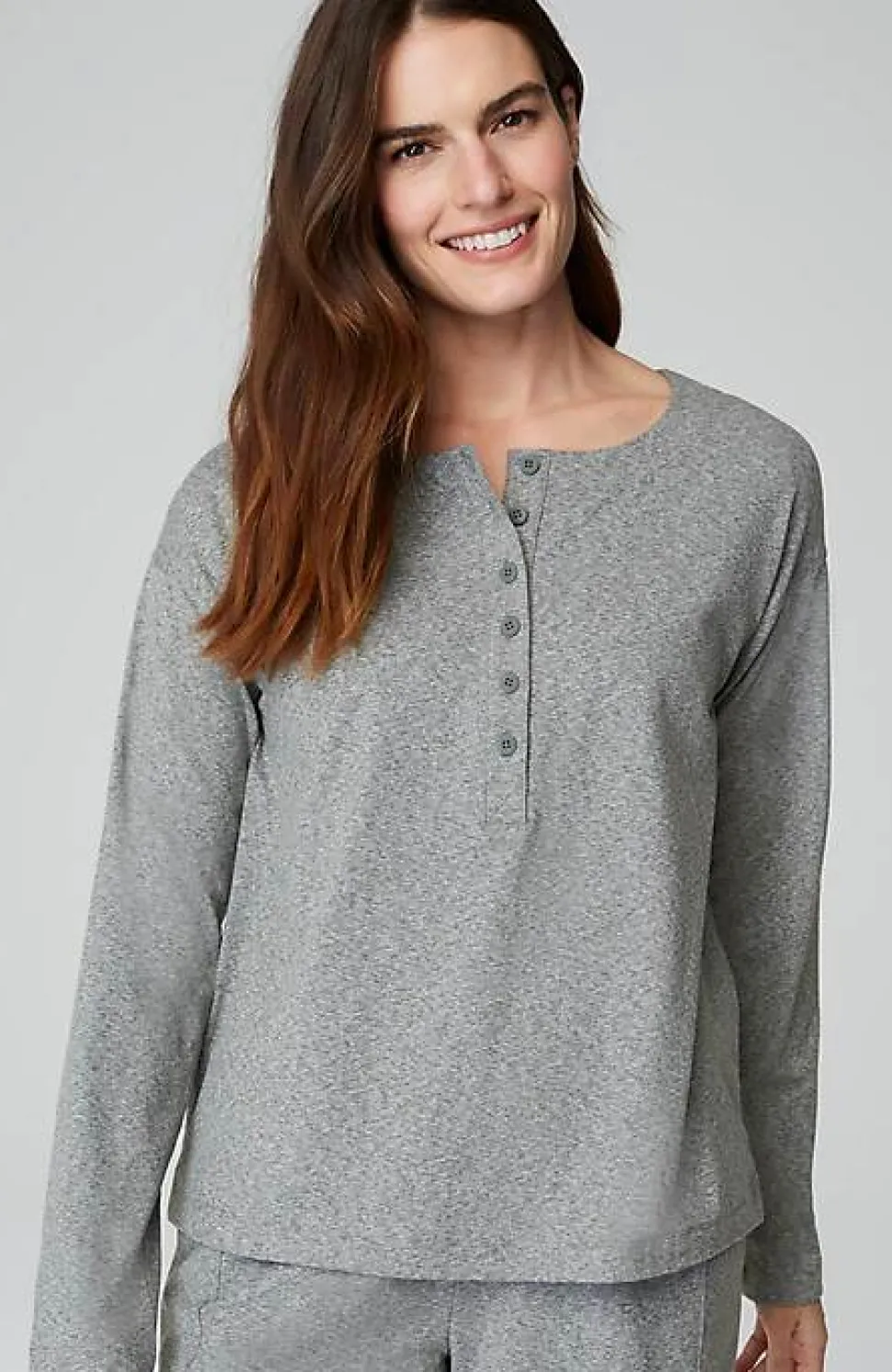 Fit Supreme-Stretch Henley Tee | Jjill