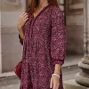 Floral-Printed Flounced-Hem Dress | Jjill