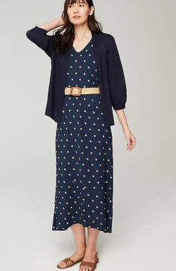 Flounced-Hem Midi Dress | Jjill
