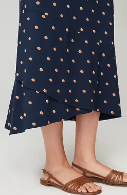 Flounced-Hem Midi Dress | Jjill