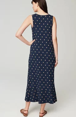 Flounced-Hem Midi Dress | Jjill