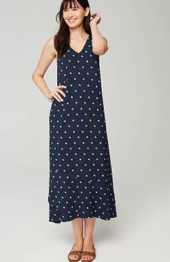 Flounced-Hem Midi Dress | Jjill