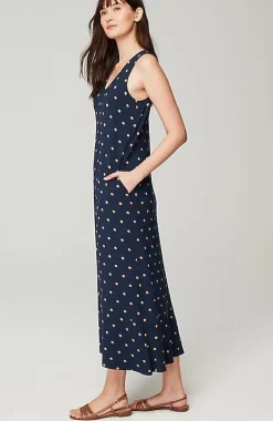 Flounced-Hem Midi Dress | Jjill