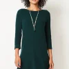 Flounced-Hem Sweater Dress | Jjill
