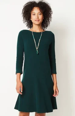 Flounced-Hem Sweater Dress | Jjill