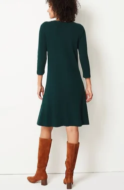 Flounced-Hem Sweater Dress | Jjill
