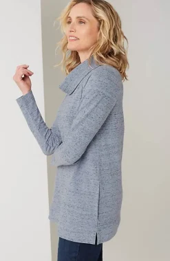 French Terry Cowl-Neck Tunic | Jjill