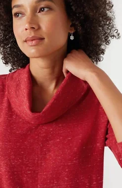 French Terry Cowl-Neck Tunic | Jjill
