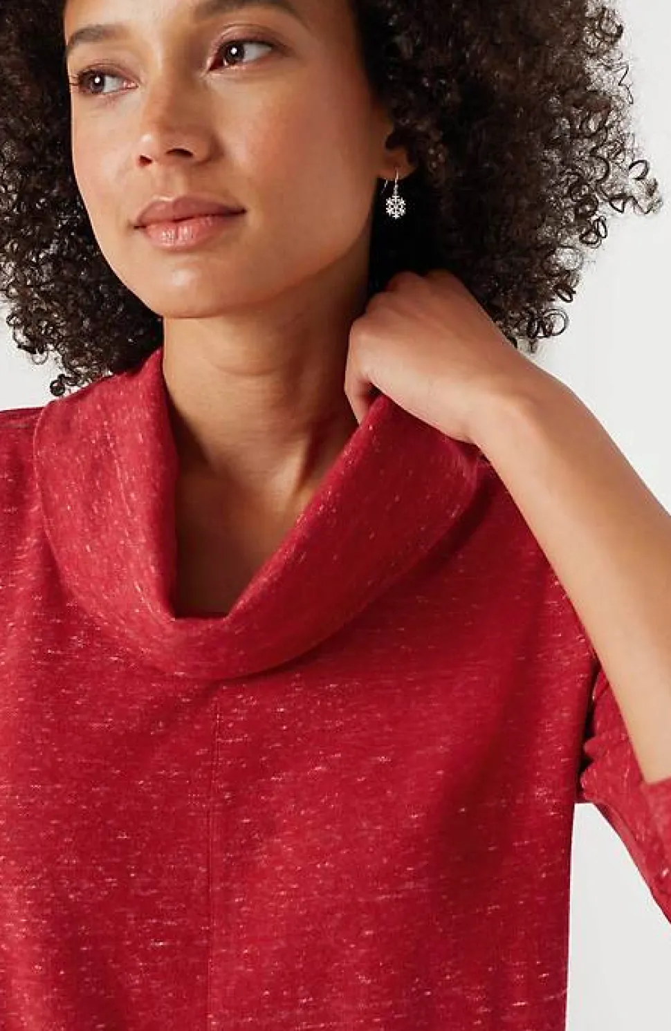 French Terry Cowl-Neck Tunic | Jjill