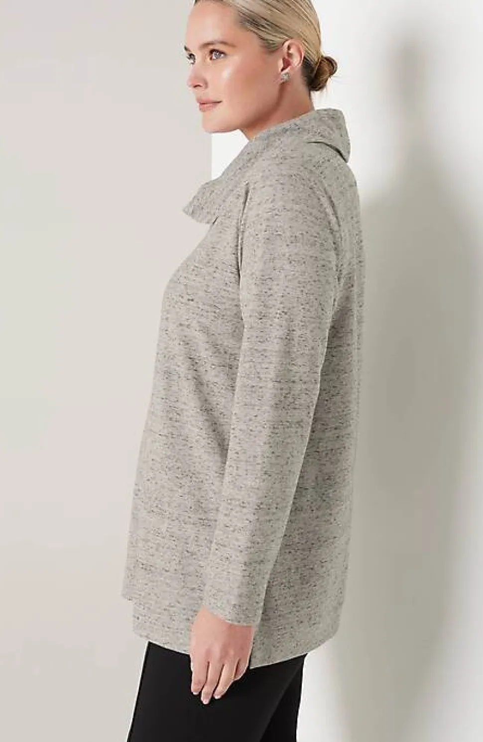 French Terry Cowl-Neck Tunic | Jjill