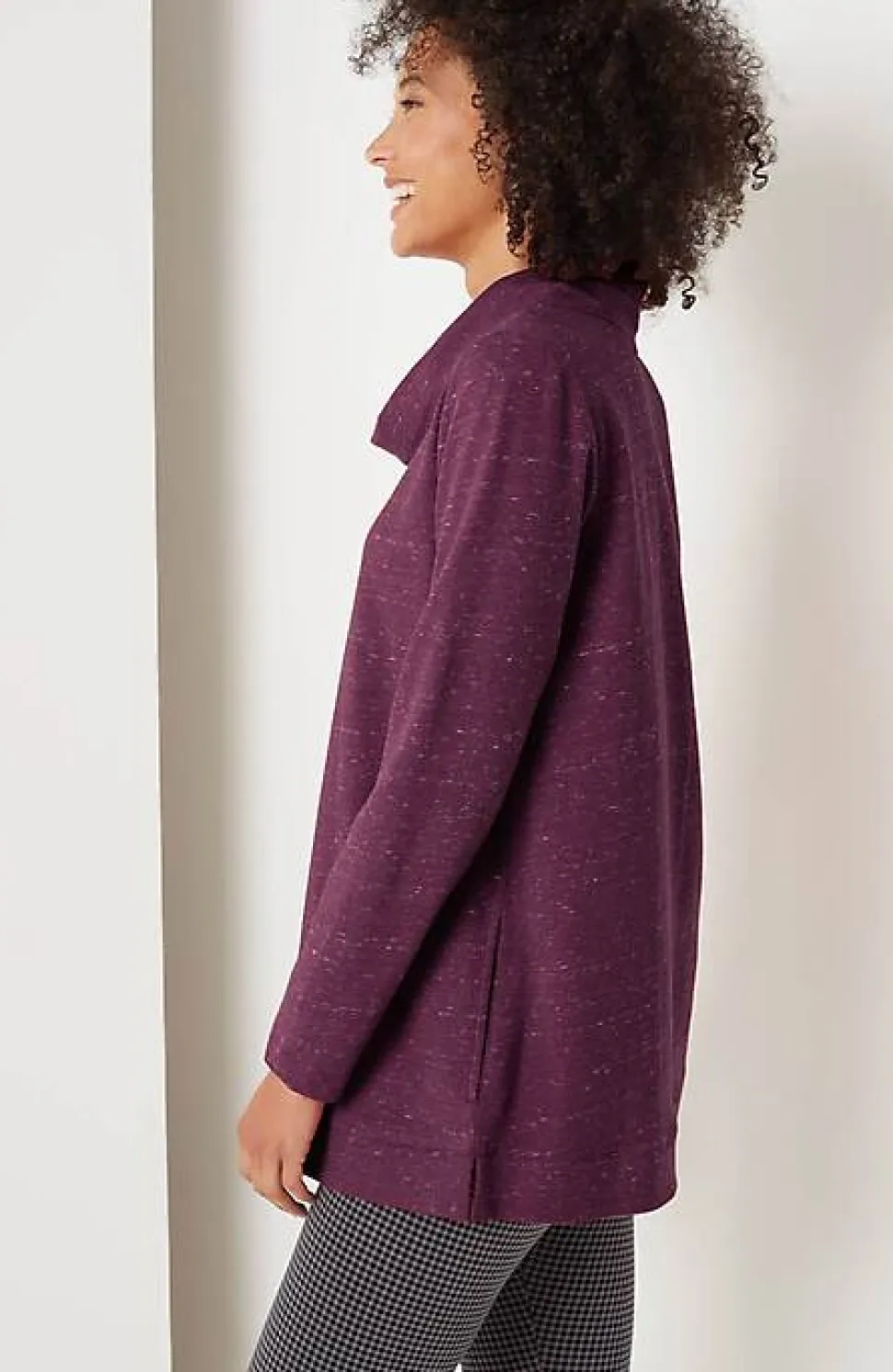 French Terry Cowl-Neck Tunic | Jjill