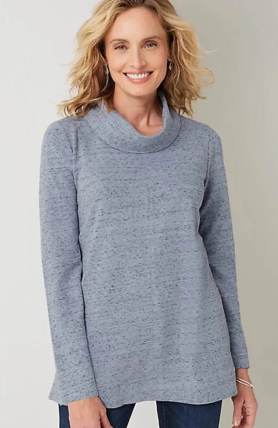 French Terry Cowl-Neck Tunic | Jjill