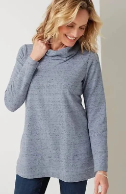 French Terry Cowl-Neck Tunic | Jjill