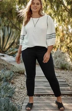 Geometrically Embroidered Top | Jjill