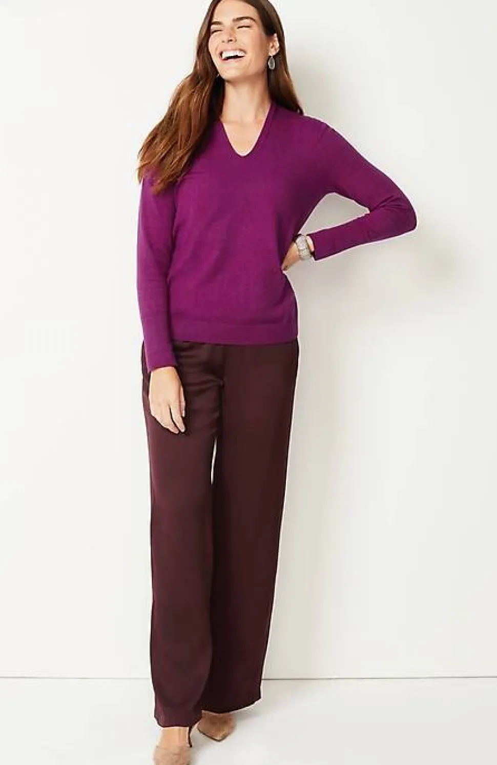High Ribbed-Sleeves Sweater | Jjill