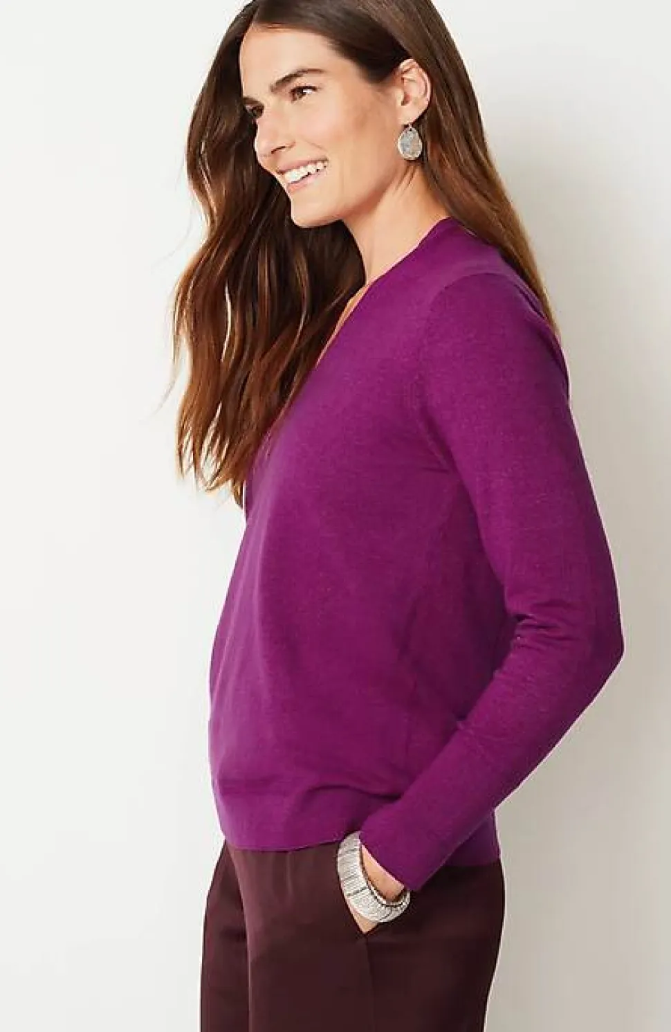 High Ribbed-Sleeves Sweater | Jjill