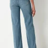 High-Rise Creased-Front Full-Leg Jeans | Jjill