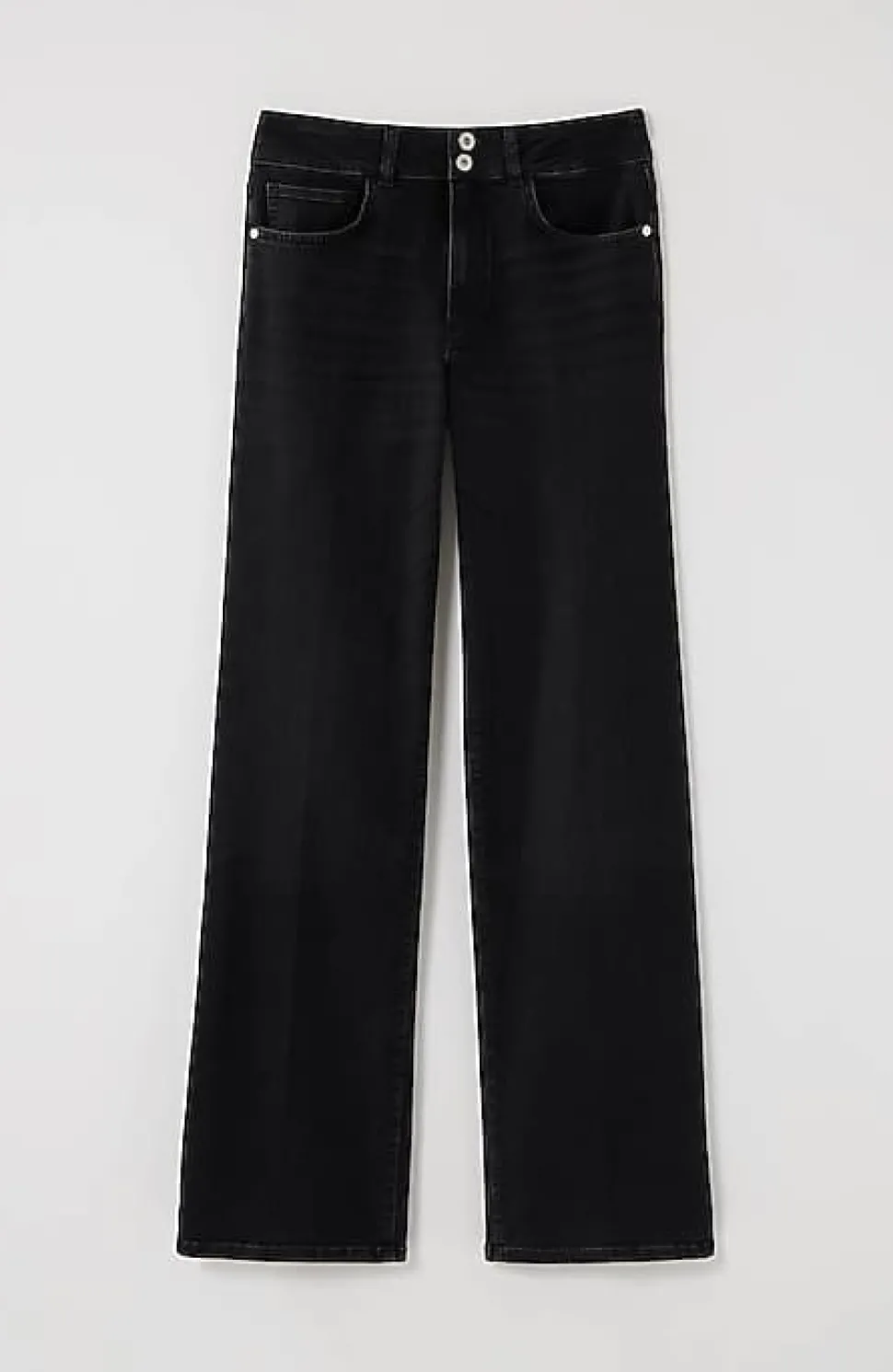 High-Rise Creased-Front Full-Leg Jeans | Jjill