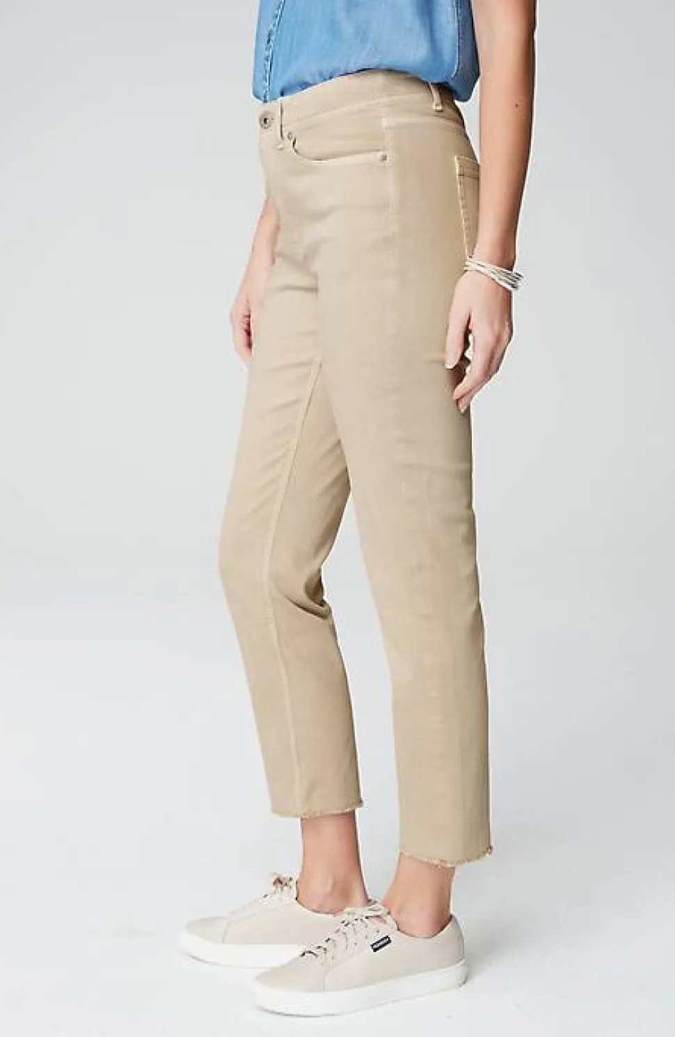 High-Rise Fringe-Hem Crops | Jjill