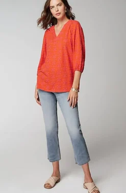 High-Rise Fringe-Hem Crops | Jjill