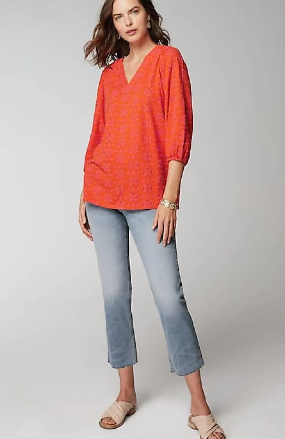 High-Rise Fringe-Hem Crops | Jjill