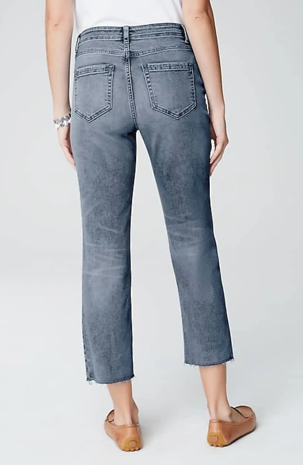 High-Rise Fringe-Hem Crops | Jjill