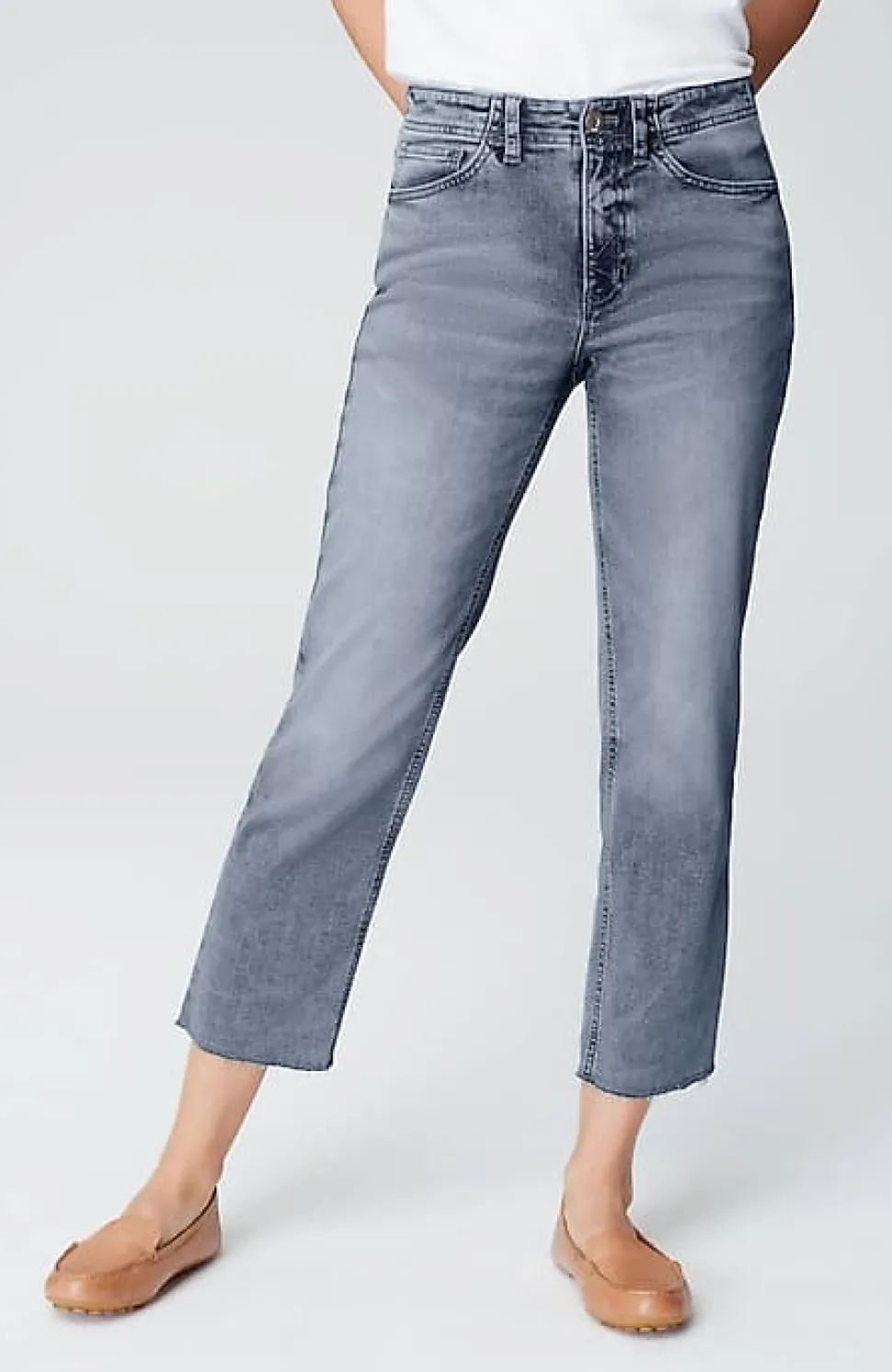 High-Rise Fringe-Hem Crops | Jjill