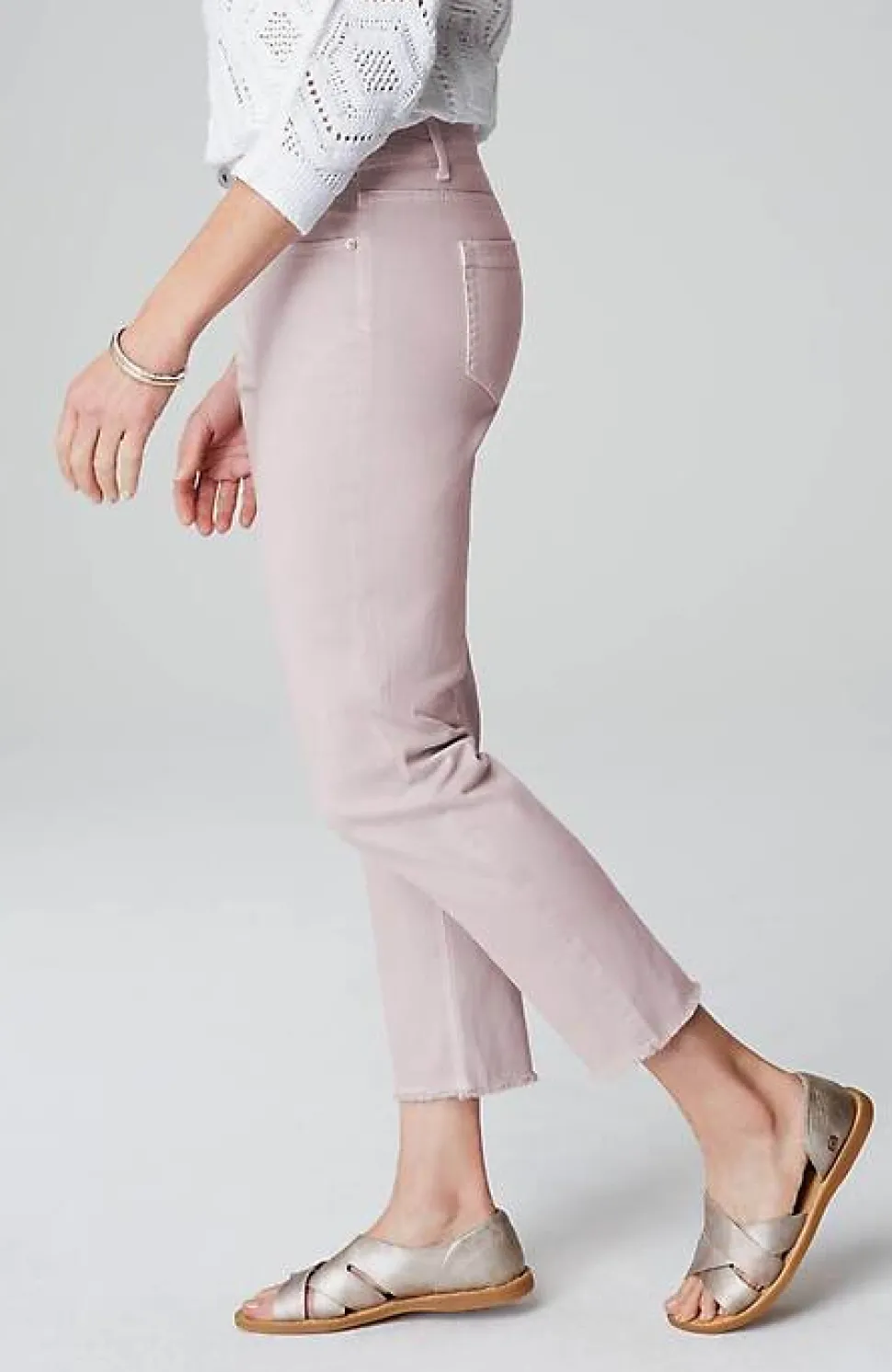 High-Rise Fringe-Hem Crops | Jjill