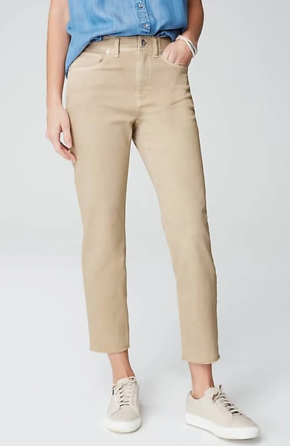 High-Rise Fringe-Hem Crops | Jjill