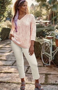High-Rise Straight-Leg Cuffed Jeans | Jjill