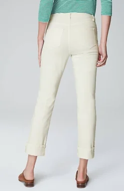 High-Rise Straight-Leg Cuffed Jeans | Jjill