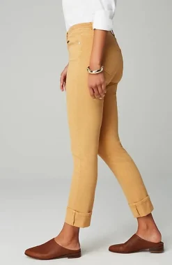 High-Rise Straight-Leg Cuffed Jeans | Jjill