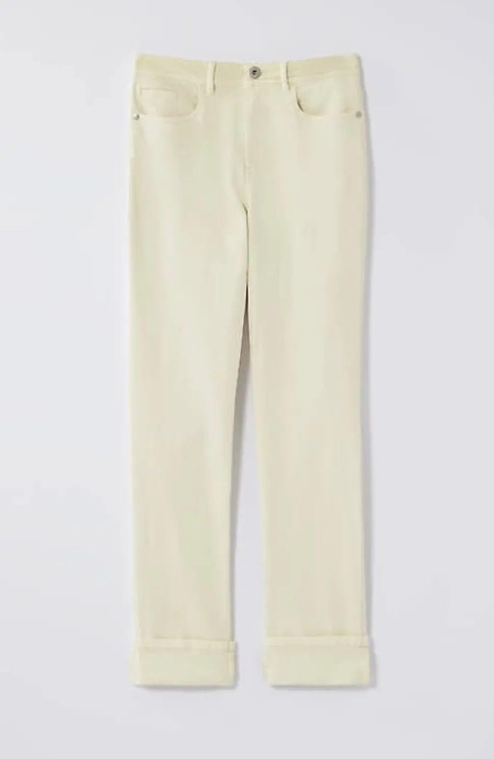 High-Rise Straight-Leg Cuffed Jeans | Jjill