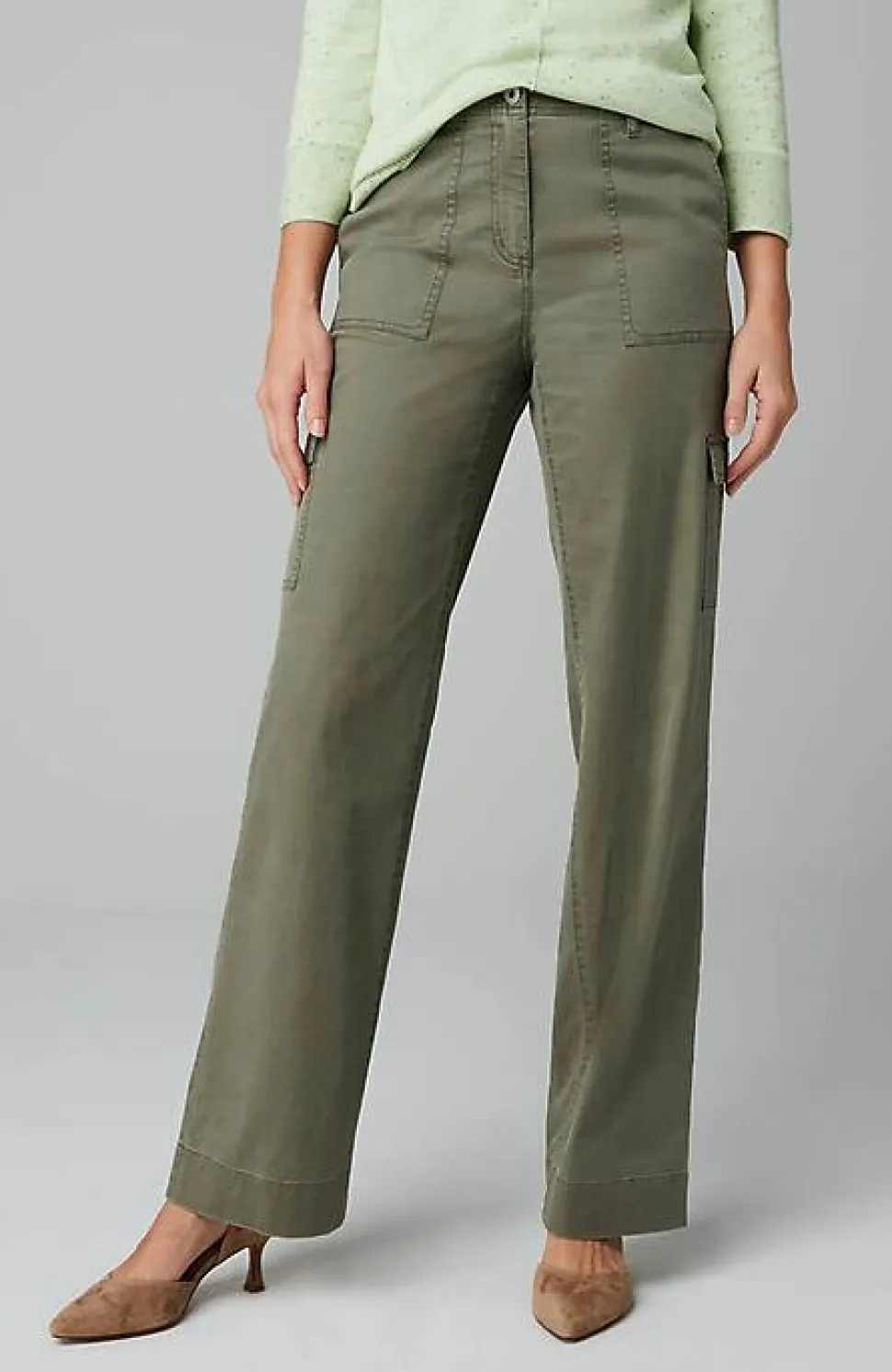 High-Rise Wide-Leg Cargo Pants | Jjill