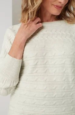 Horizontal-Cabled Sweater | Jjill