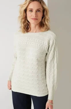 Horizontal-Cabled Sweater | Jjill