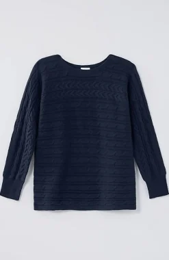 Horizontal-Cabled Sweater | Jjill