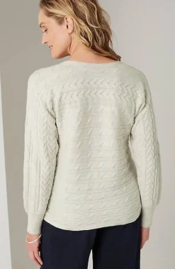 Horizontal-Cabled Sweater | Jjill