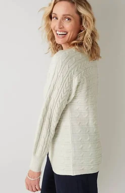 Horizontal-Cabled Sweater | Jjill