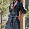 Indigo Belted Shirtdress | Jjill