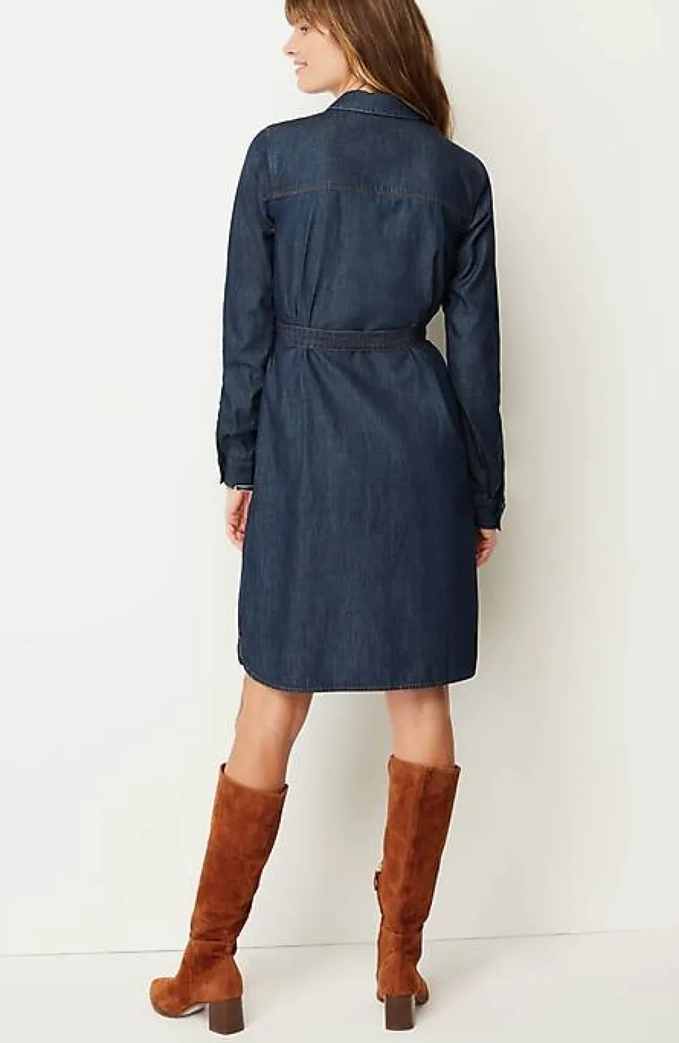 Indigo Belted Shirtdress | Jjill