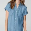 Indigo Button-Front A-Line Tunic | Jjill