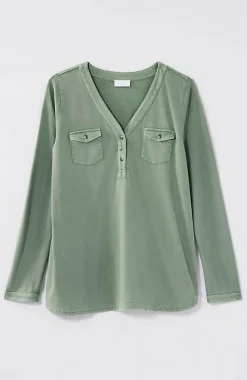 Knit Patch-Pocket Camp Shirt | Jjill