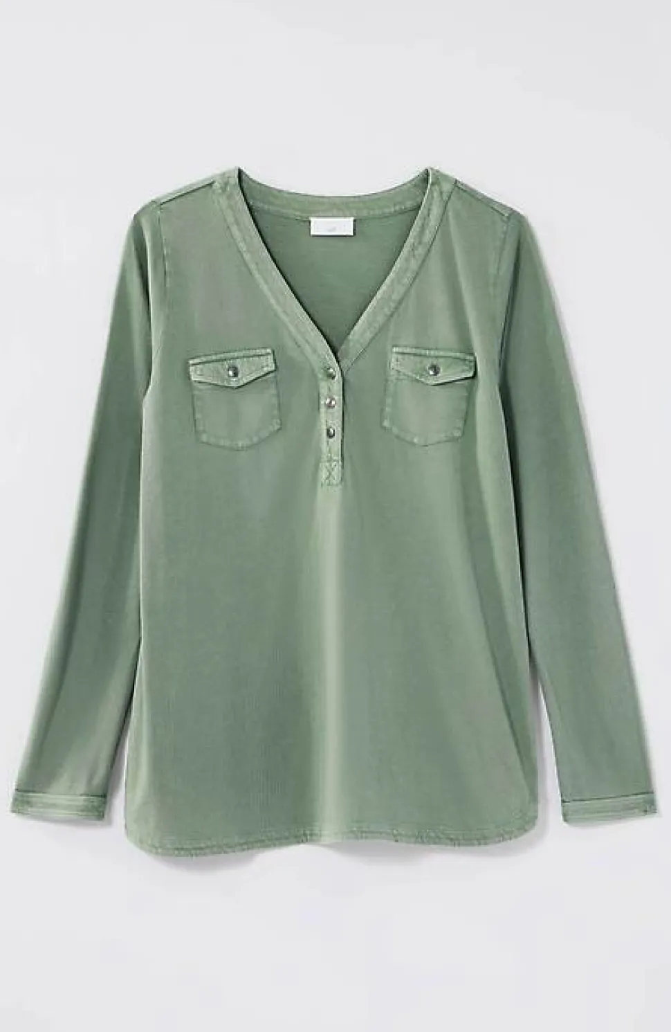 Knit Patch-Pocket Camp Shirt | Jjill